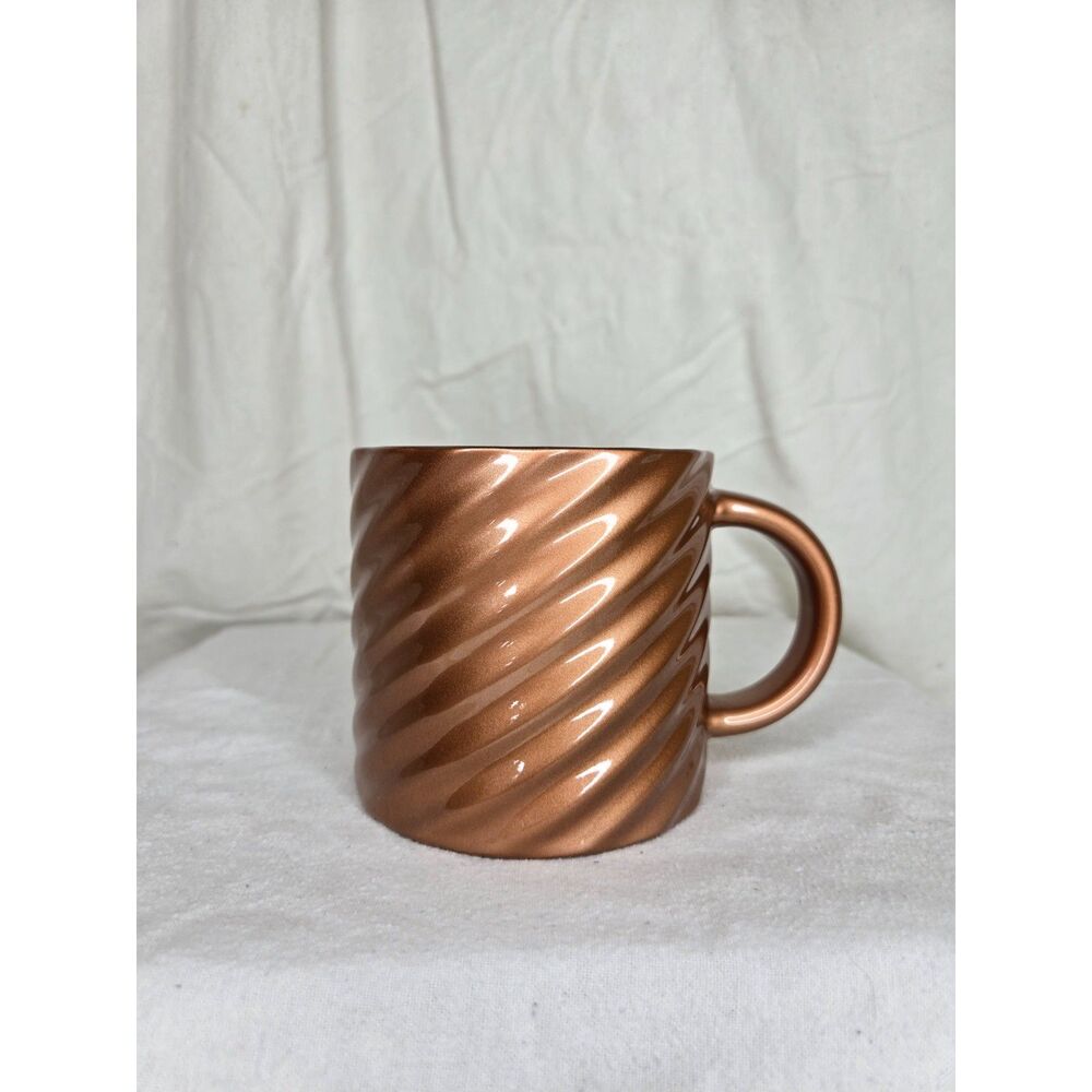 Starbucks Coffee Mug Gold With Black Outside NWT Collectible 14oz Cup Siren